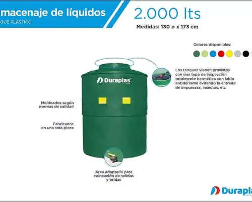 Tanque Vertical de 2.000 Litros - Duraplas