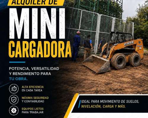 Alquiler de Minicargadoras 115414-8817 Movimintos de Suelos