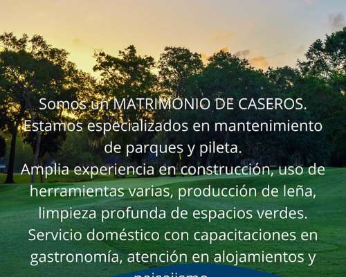 Pareja de Caseros Buscan Trabajo