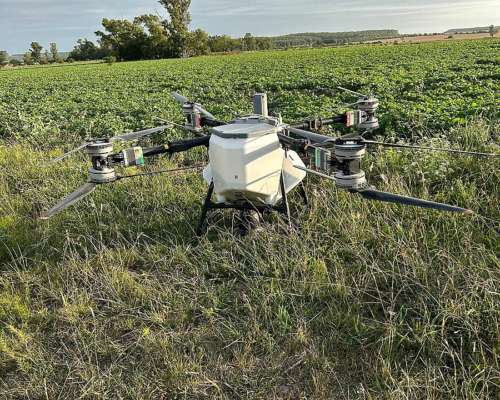 Fumigacion, Fertilizacion y Siembra con Drone Agricola T100