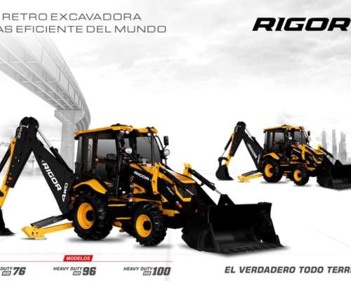 Pala y Retro Rigor (perkins de 100 HP) - Brazo Extensible