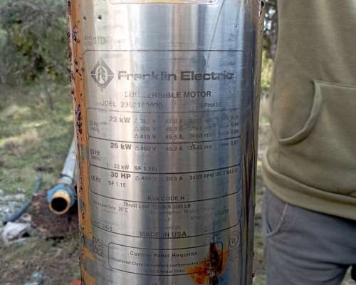 Bomba Sumergible 30 HP Rotorpump Pozo Profundo (usado)