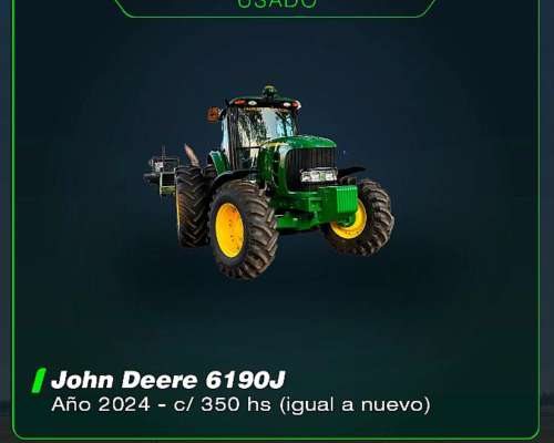 John Deere 6190j año 2024 C/ 350 Hs