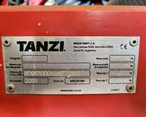 Sembradora Tanzi Monodisco de 72 Líneas a 19.1 CM, año 2021
