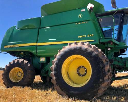 Cosechadora John Deere 9870, año 2010, con Piloto, Mapeo