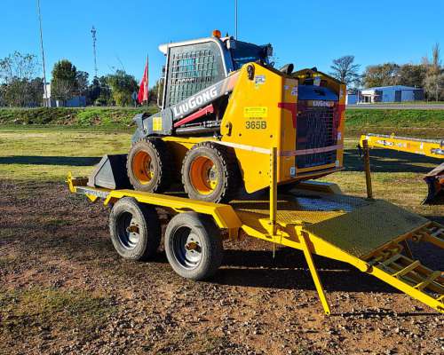 Minipala Liugong 365b con Hoyadora y Carro