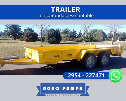 Trailer 2 X 5 MT con Barandas