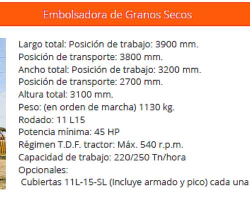 Embolsadora de Granos Secos Agromec (egs 900)