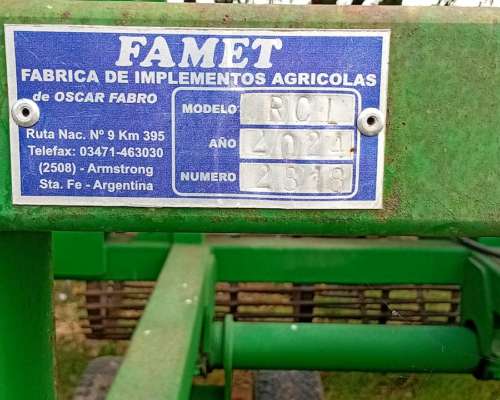 Rolo Culminador de Labranza Fame con Rabasto y Peine 5 Mts