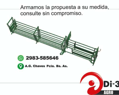 Manga para Ganadería, Robusta, Simple y Totalmente Modular.