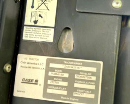 Tractor Case Puma 180 4400 Horas