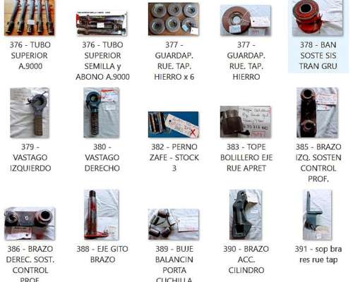 Repuestos Semb. Apache 9000-9900. Nuevos. Mitad de Precio.