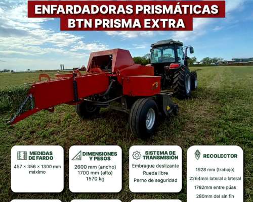 Enfardadora Prismatica Bertone BTN Prisma Extra