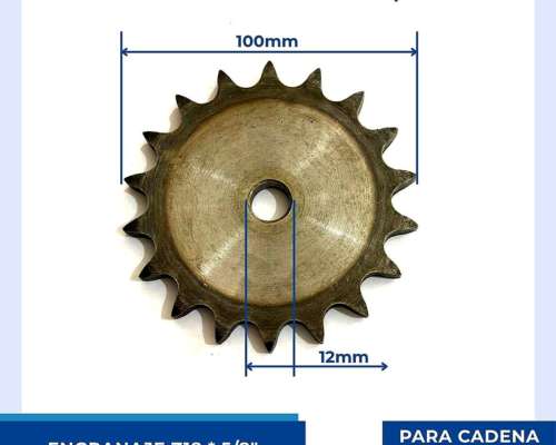 Engranaje de Transmisión Z18 Paso 5/8 Cadena ASA50