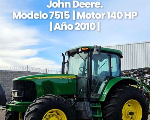 Tractor John Deere 7515. año 2010.