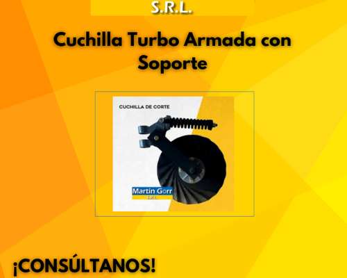 Cuchilla Turbo Armada con Soporte