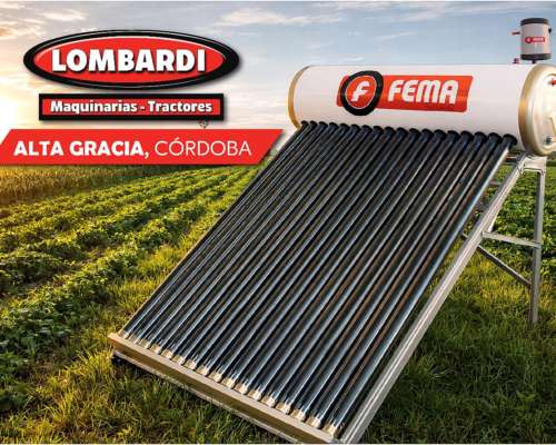 Termotanque Solar 300 Marca Fema con Tanque Compensador