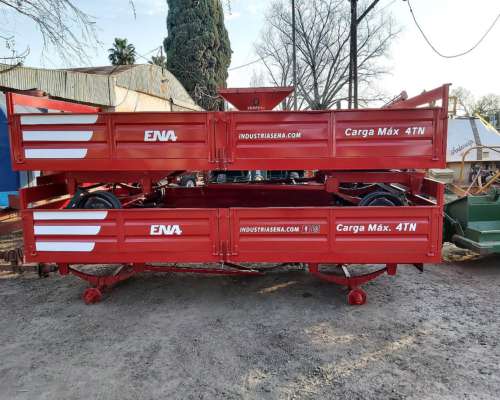 Acoplados ENA 4X2 de 4 TT, Enganche Trasero y Piso Antides