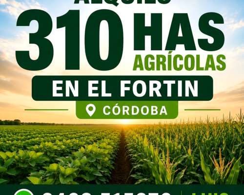 Alquilo 310 Has Agrícolas el Fortin Cordoba