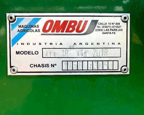 Tolva Autodescargable Ombu ATA 18 TT año 2018 con Balanza .