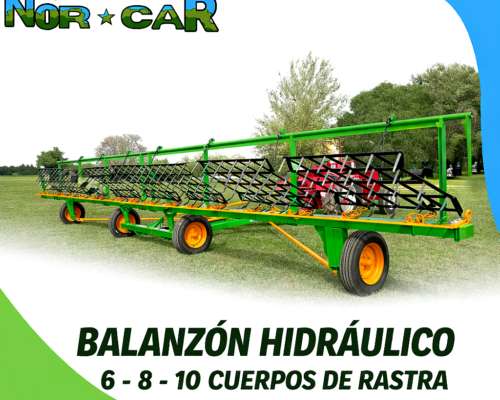 Balanzón Hidráulico con Rabasto de 6-8-10 Cuerpos de Rastra