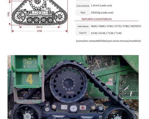 Orugas Importadas Alta Velocidad. con Suspension y Reductor