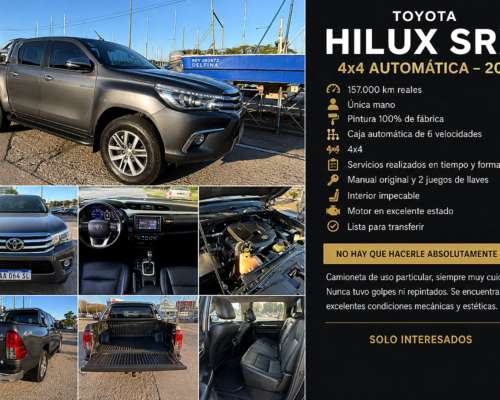 Toyota Hilux 2016 Doble Cabina 4X4 AT