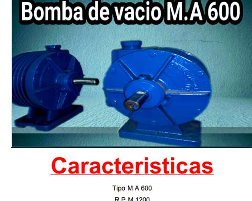 Bomba de Vacio a Paletas 350-600-900-1200-1800 Nuevas