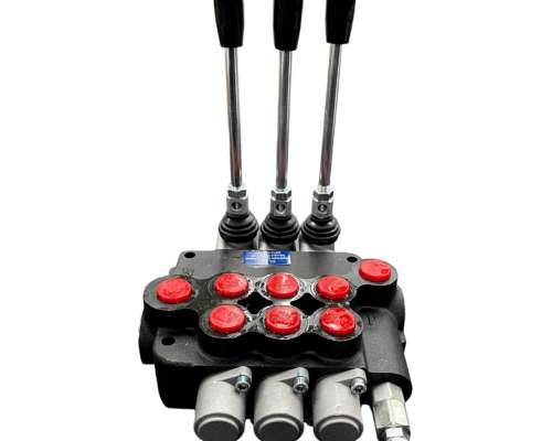 Válvula o Comando Hidráulico Manual de 3 Palancas de 80ltrs