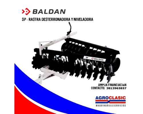 Rastra Desenterronadora y Niveladora Baldan