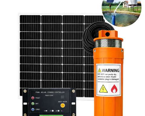 Kit Bomba Sumergible Solar +2panel120w+inversor 1500l Hora
