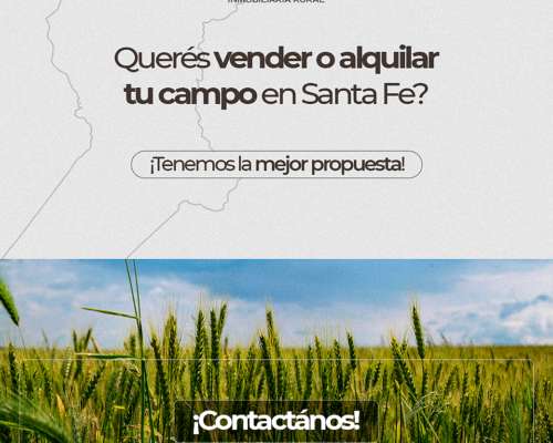 Atención Propietarios Santa FE. Buscamos Campos para Alquila