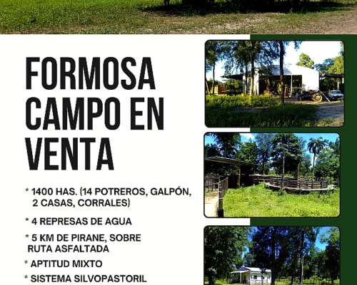 Oportunidad Campo Mixto - 1400has Pirane, Formosa