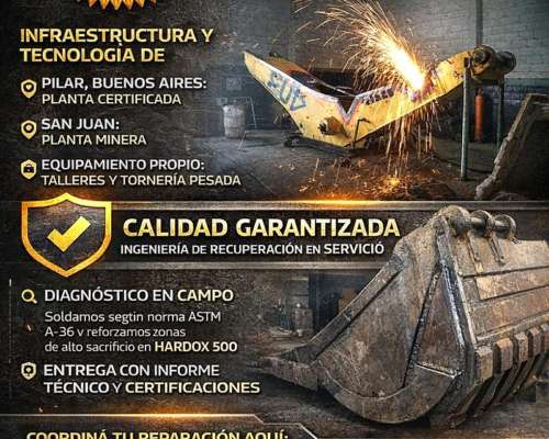 Fabricación y Reparación de Baldes y Brazos (h/stick) Boom