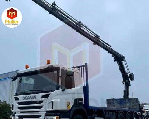 Scania P410 año 2014 con Hidrogrua 22 TN