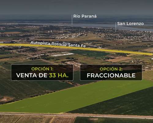 San Lorenzo. Z/industrial. Espectacular Lote en Venta. 33 Ha