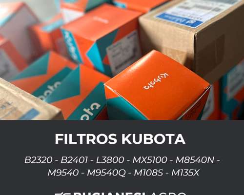Filtros Originales para Tractores Kubota
