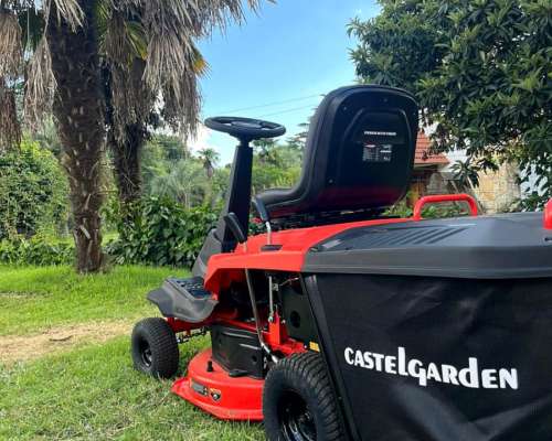 Tractor Corta Cesped Castel Garden 6 HP con Bolsa Recolector