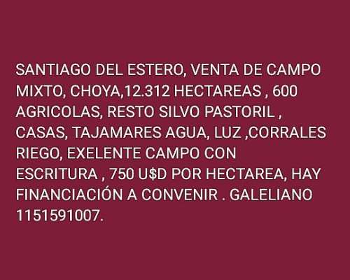 Venta de Campo Galeliano