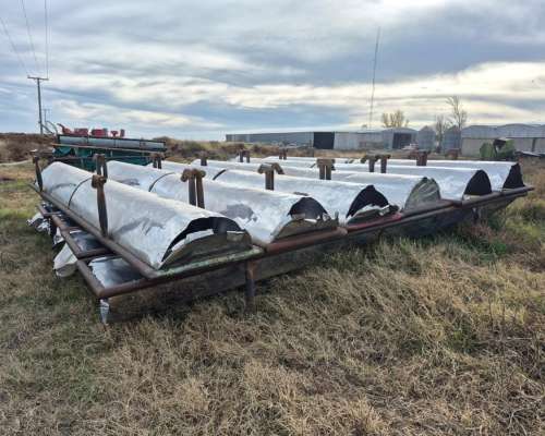 Lote de 12 Comederos Móviles de Acero Inoxidable