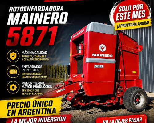 Liquidacion Rotoenfardadora Mainero 5871 Nueva