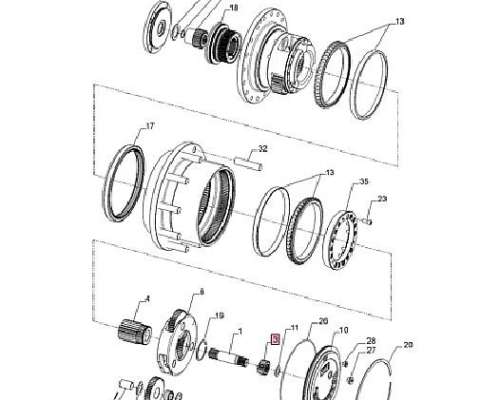 Engranaje Mando Eje Piñon