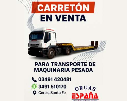 Carretón 2 Ejes Articulado – 17 Mts – Marcelini – Excelente
