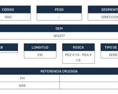 Rotula Axial Tractor Pauny 230 250 DIF del Carraro