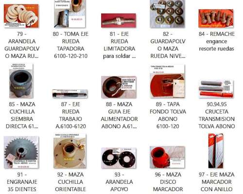 Eje Maza Cuchilla Orientable para Semb. Apache 6210. Stock 4