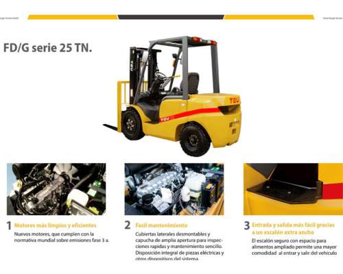 Autoelevador TEU 2.5tn Fd25t 2wd