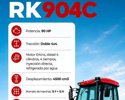 Tractor Chery Rk904c Nuevo