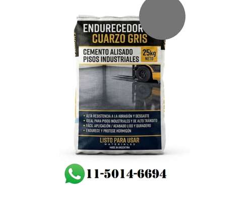 Endurecedor Cuarzo para Cemento Alisado Hormigon X25kg Gris