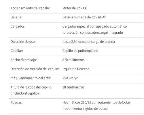 Barredora Radial Westermann WR 870 a Batería