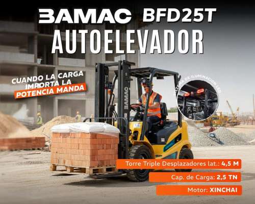Autoelevadores Bamac - Nuevos 2026 - Diesel / VS. Opciones